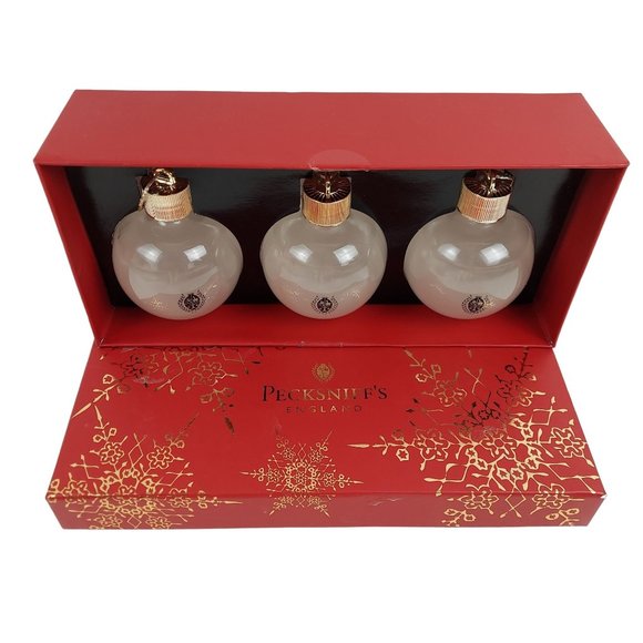 Pecksniffs England Christmas Holiday Ornament Shower Bath Gel Gift Box Set Of 3 - Picture 2 of 7